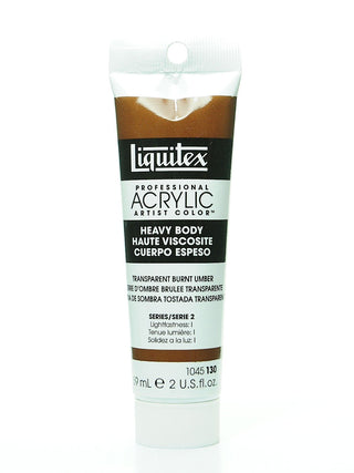 Heavy Body Professional Artist Acrylic Transparent Burnt Umber, 2 oz.