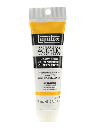 Heavy Body Professional Artist Acrylic yellow orange azo, 2 oz.